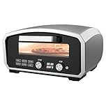 Kenmore Outdoor Indoor Electric Pizza Oven - Makes 13 inch Wood Fired Style Pizza At 850F High Heat, Weather Resistant, 5 Presets, Pizza Stone & Peel, Stainless Steel Four a Pizza Electrique