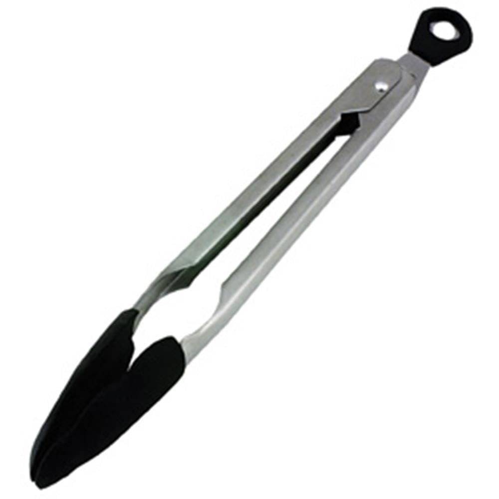 Tala Stainless Steel Serving Tongs with Silicone Head,Black,23cm