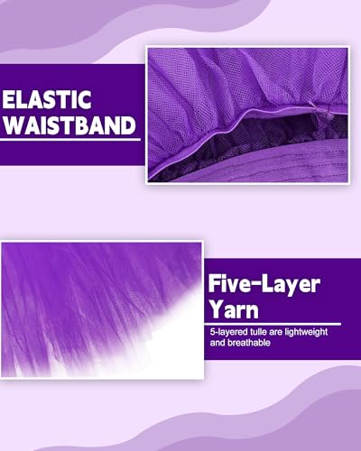 Zhanmai 5 Layered Tutu Skirt For Kids Tulle Tutu Skirt With Tube Socks Princess Runners Costumes Cosplay For Girls Kids  thumb #1