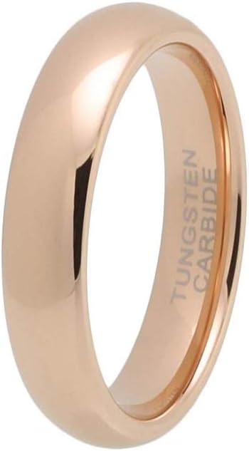 CROWNAL 1mm 2mm 3mm 4mm 5mm 6mm 7mm 8mm Tungsten White/Yellow Gold/Rose Gold Plated Wedding Band Ring Men Women Plain Dome Polished Comfort Fit