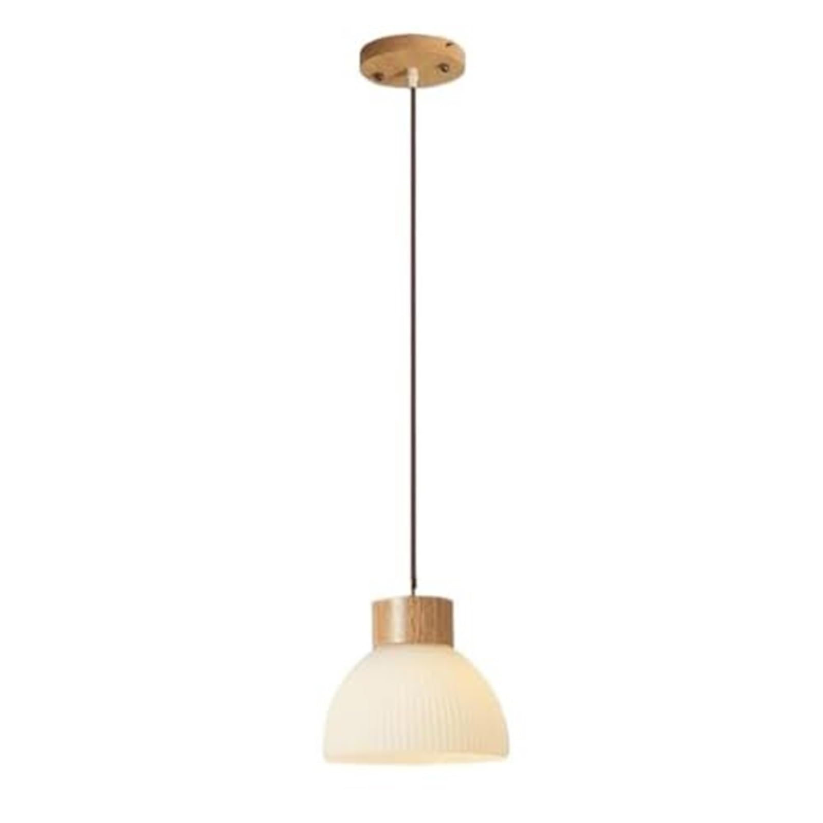 KBUUKYYXouy Scandinavian Cream Glass Adjustable Height E27 Pendant Lamp Chandelier Hanging Lighting Ceiling Fixture for Bedroom Kitchen Island Study Classic Decor(Single Lamp Head)