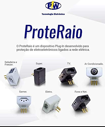 Protetor De Raio Para Eletrônicos 2 Tomadas 20A Bivolt Pw