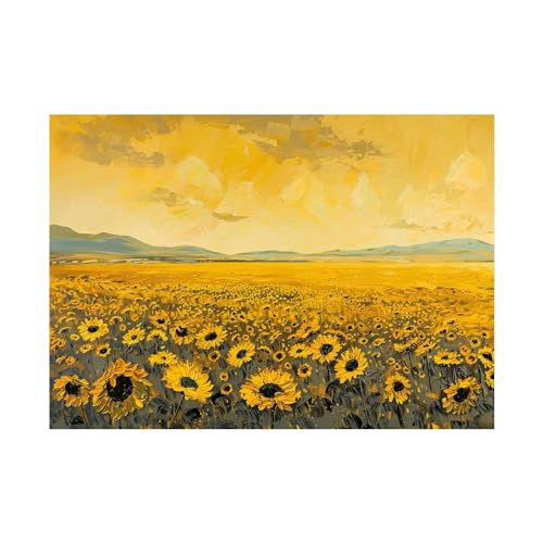 Peinture de fleurs 80x120cm WODJEM : habillez un grand mur vide avec une décoration moderne