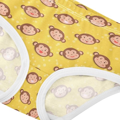 Little Girls' Soft Cotton Underwear Kids Breathable Comfort Cute Monkey Panties Briefs Toddler Undies4