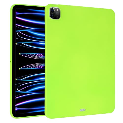 Coque iPad Pro 13 2024 silicone vert fluo pour ne plus perdre sa tablette