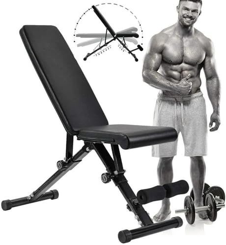 MAXSTRENGTH Adjustable Weight Bench Foldable for Multifunctional Home Exercise Gym Workout Utility Incline Decline Flat Bench Press for Full Body Workout Fitness Training Black - Image 10