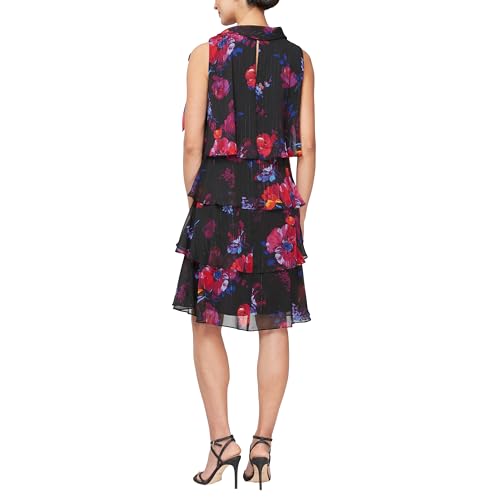Image of S.L. Fashions Womens Tiered Cocktail Party Dress, Wedding Guest Gown (Petite and Regular Sizes)