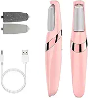 Lixa de Pé Elétrica com Bateria Recarregável e Controle de Velocidades Removedor de Calos para Pés Com Lixa Extra Portátil Spa dos Pés Raspador (Rosa)