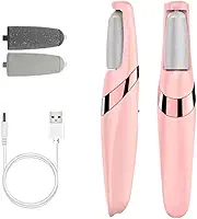 Lixa de Pé Elétrica com Bateria Recarregável e Controle de Velocidades Removedor de Calos para Pés Com Lixa Extra Portátil Spa dos Pés Raspador (Rosa)