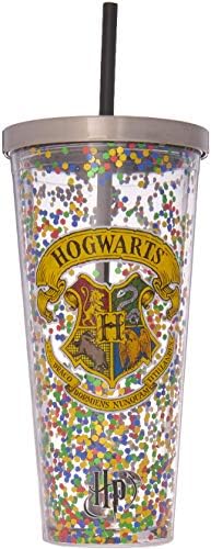 Harry Potter Hogwarts Multi Glitter 20 oz Acrylic Double Walled Tumbler Cup