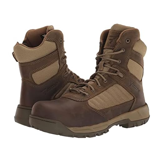 Bates Coturno Masculino Bota militar esportiva tática 2 com zíper alto bico composto, Coiote marrom, 7 X-Wide