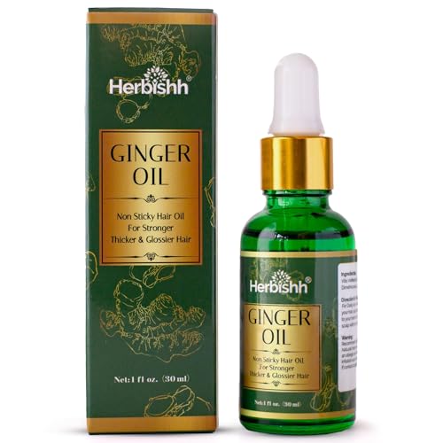 Herbishh Ginger Hair Oil - With Ginger Extract - Fast