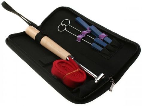 Pro Piano Tuning Kit Tools Hammer & Blue Mutes Nylon Case -Straight Bar 1104