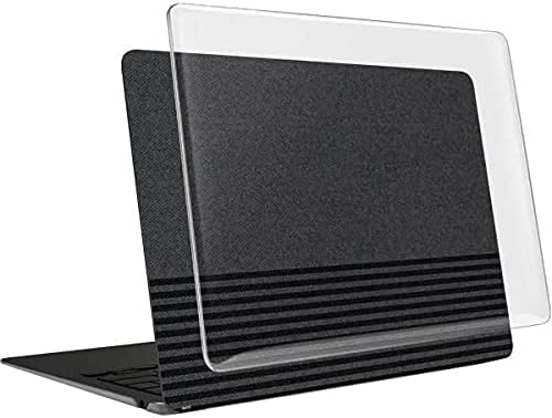 Skinit Case + Skin Compatible with MacBook Air 13in (2020) Originally Designed Black and Grey Stripes Design
