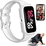 Smartwatch/Braccialetto Con Rilevamento Cadute, Rilevamento Cadute, Posizione GPS, Chiamata Di Emergenza SOS, Videochiamate HD E Schermo Da 1,5', Per Persone Affette Dal Morbo Di Alzheimer(White)