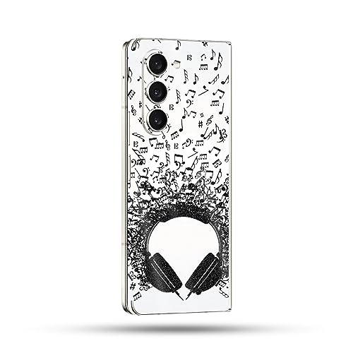 Image of MightySkins Glossy Glitter Skin Compatible With Samsung Galaxy Z Fold 5 Full Wrap - Earworm | Protective, Durable High-Gloss Glitter Finish | Easy to Apply, Remove, and Change Styles | Made in The USA