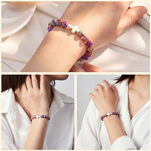 Tarsus Easter Basket Stuffers for Teens/Girls/Boys/Kids, Cross Bracelet Baptism Communion Confirmation Christian Jewelry Gifts2