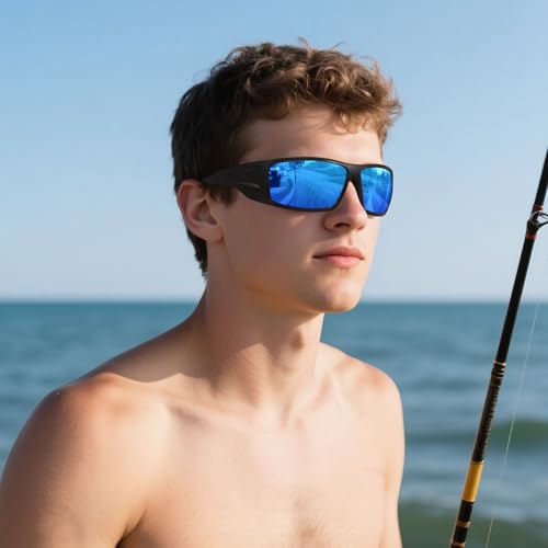 Image of Polarized Sports Sunglasses for Men Women,Driving Fishing