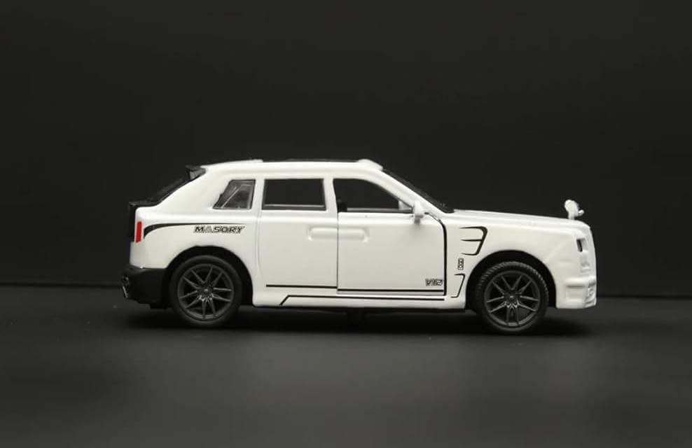 Image of SHAKTISM Rolls Royce Die-cast Model Car, 1:32 Scale, Pull Back Action, Opening Doors, for Boys, Girls & Collectors (White-Diecast Metal Car)