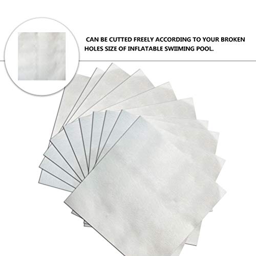 ABOOFAN 10 peças de fita adesiva de reparo de piscina inflável remendo de fita de reparo de cama de