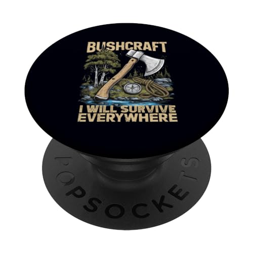 Je vais survivre partout | Nature Survivalist PopSockets PopGrip Interchangeable