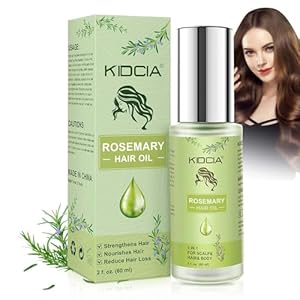 Rozemarijnolie voor haargroei, 100% natuurlijke haarolie voor effectieve haarverzorging en haargroei, voor vrouwen en mannen, 60 ml
