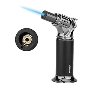 PIPITA Blow Torch, Keuken Koken Torch Aansteker, Verstelbare Vlam Hervulbare Butaan Gas Aansteker, Perfect voor Bakken, DIY Ambachten Koken BBQ Brulee en meer (Butaan Niet Inbegrepen)