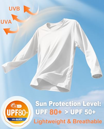 EKLENTSON Men's UPF 80+ Sun Protection Shirts Long Sleeve Rash Gurad Quick Dry Swim Shirt Lightweight2
