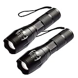 Flashlights 2 Pack, ZHUPIG LED Flashlight, Handheld Flashlight with High Lumens, Zoomable, 5 Modes,...