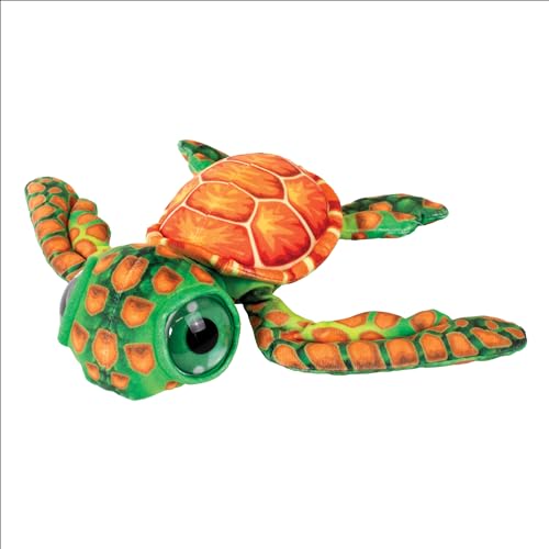 Real Planet 10" Big Eye Turtle Stuffed Animal - Turtle Plush Stuffed Animals, Mini Plushie for Kids Toys, Soft Turtle Shell Toy, Sea Animal Gifts(Purple) (Light Green)