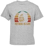 Diseño superior Futbol Is Life Legend Camiseta de Manga Corta Niños Niño Niña Manga Gris tee T-Shirt Kids Boys Girls Grey M