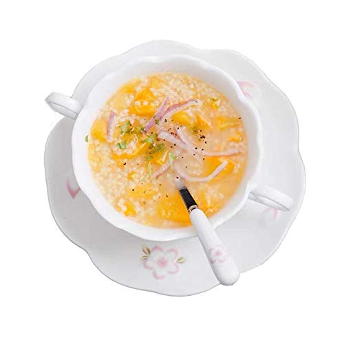 Ybk Tech Breakfast Cup Bone China Porcelain Dessert Bowls Soup Mug With Saucer And Spoon (White) #TOP4