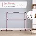 GYMAX Ballet Barre, Portable Pilates Barre Freestanding with Double Dance Bar Stable Construction, for Dancing Stretching Ballet (Pink)