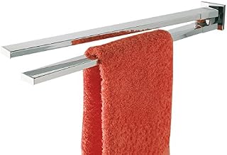 Tiger Items Towel Rail 2 Arms, Stainless Steel, Chrome, 5.3 x 5.2 x 46.7 cm