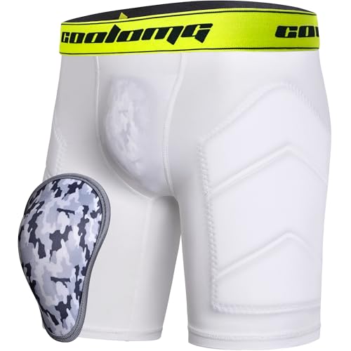COOLOMG Youth Boys Baseball Sliding Shorts with Soft Athletic Cup