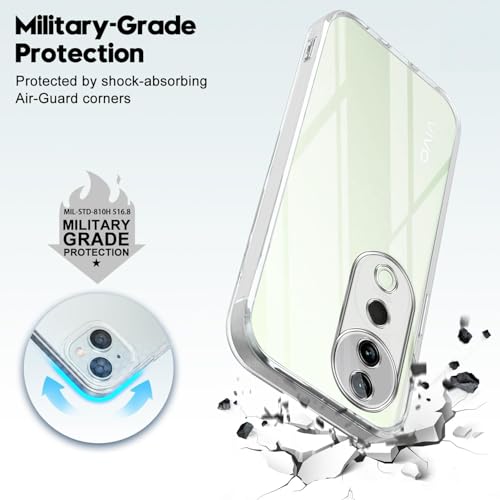 Image of Jkobi Back Cover for Vivo T3 Ultra (Silicone Clear Shockproof Case with Camera Protection | Soft and Flexible | Transparent)