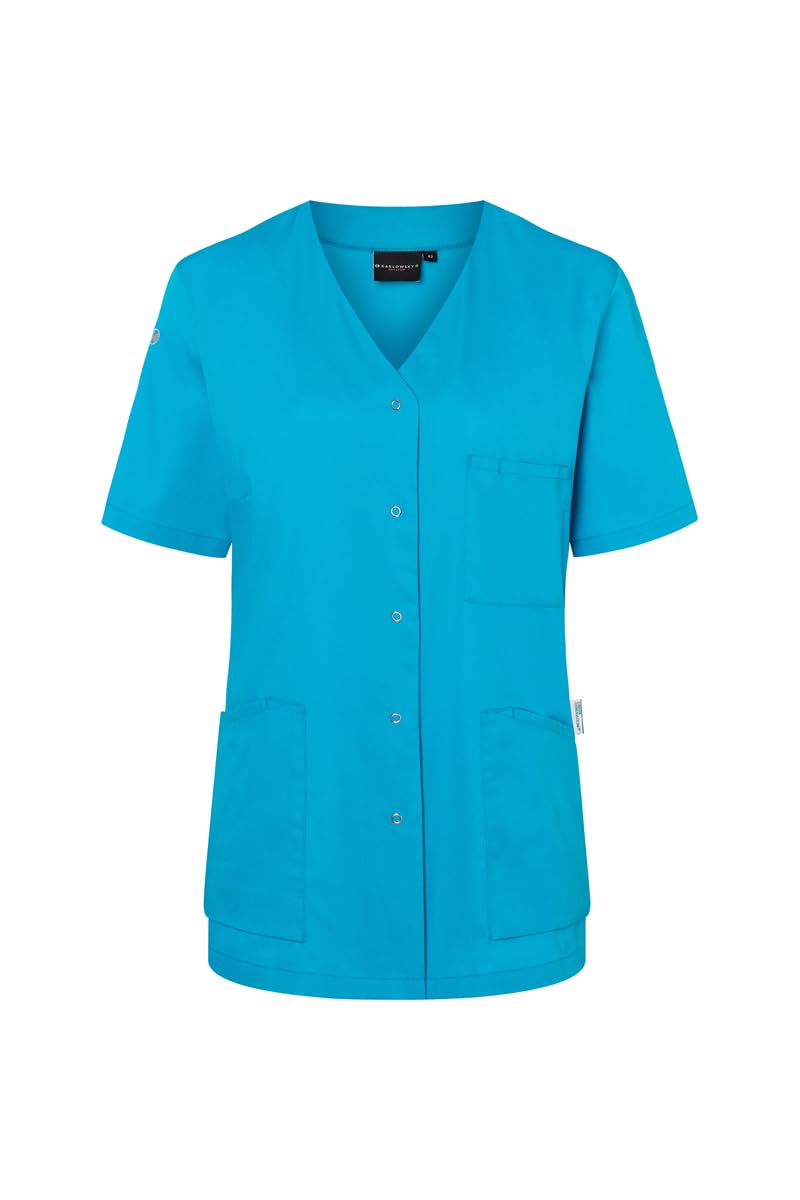 KarlowskyKarlowsky Essential Short-Sleeved Women's Tunic - Made of Sustainable Material - 65% GRS Certified Recycled Polyester/35% Conventional Cotton - Pacific Blue - Size 40