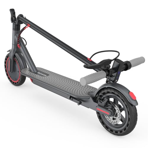 Roinside Scooter for Adults- 8.5 Solid Tires/350W Motor 19 MPH Digital Display Up to 21 Miles Long-Range Commuting Folding E-Scooter for Adults with Dual Braking System App Control