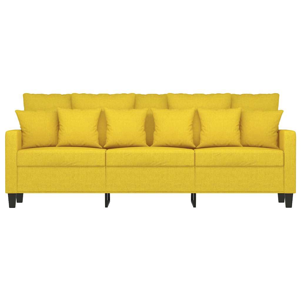 Hothingwell Sofa 3-osobowa jasnożółta 180 cm Tkanina