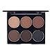 Ucanbe Cosmetics 6 Color Contour and Highlighting Powder Foundation Palette / Contouring Makeup Kit with Mirror,#2