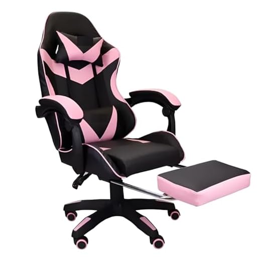 Cadeira Escritório Gamer Reclinável Ergonômica Profissional (Rosa)