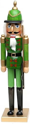 Dekohelden24 Precioso Cascanueces Soldado en Verde, Aprox. 50 cm