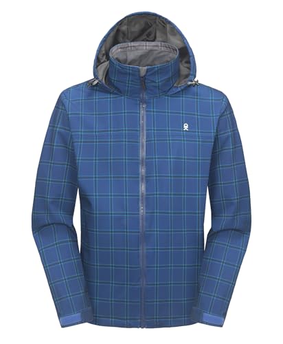 Image of Little Donkey Andy Mens Waterproof Rain Jacket Lightweight Windbreaker Hooded Jacket Packable Raincoat for Outdoor Hiking