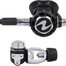 Aqualung Helix Compact Pro Dive Regulator | Lightweight Travel-Friendly Scuba Diving 1st & 2nd Stage Regulator Set w/Auto Closure Device ACD, Cold Water Dry Chamber & Comfobite Mouthpiece