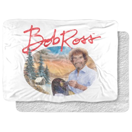 LOGOVISION Bob Ross A Warm Winter Silky Touch Sherpa Back