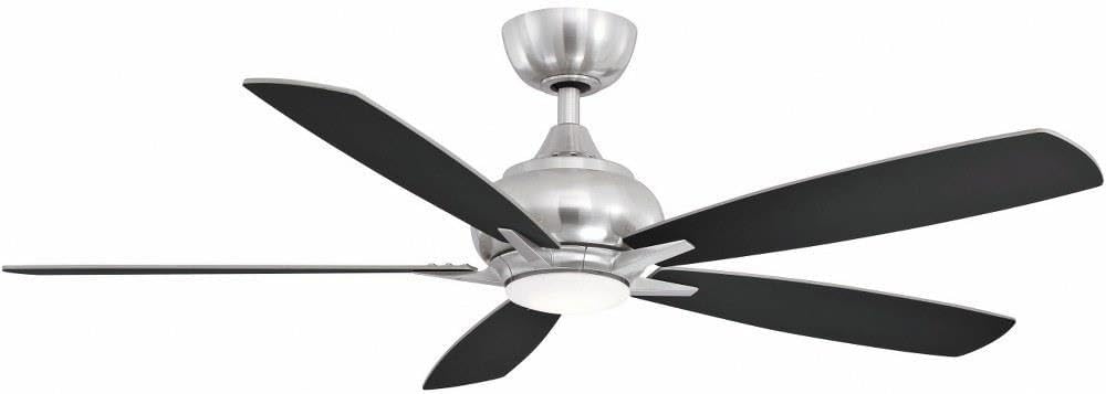 Fanimation Doren 52 inch Indoor Ceiling Fan with LED Light Kit - Brushed Nickel