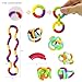 LILIMARREY 18 Pack Twisty Fidget Toys Multicolored Quiet Fidgets Toys for Unique Fidget Experience, Relaxation Therapy and Stress Relief Education Toys for Classroom or Work, Gift for Kids and Adult