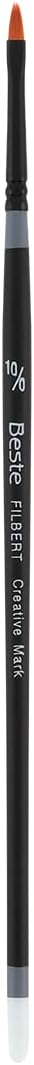 Creative Mark Beste Golden Taklon Filbert #12-2 Pack Artist Brush, Professional Watercolor Brushes, for Acrylic Painting, Short Handle, Sharp Edges, Hand-Tied & Shaped