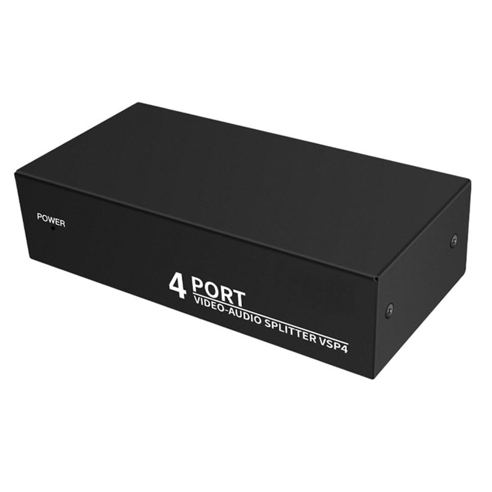 Splitter AV RCA 1 in 4 Uscite Distributore Audio Video 1X4 per DVD