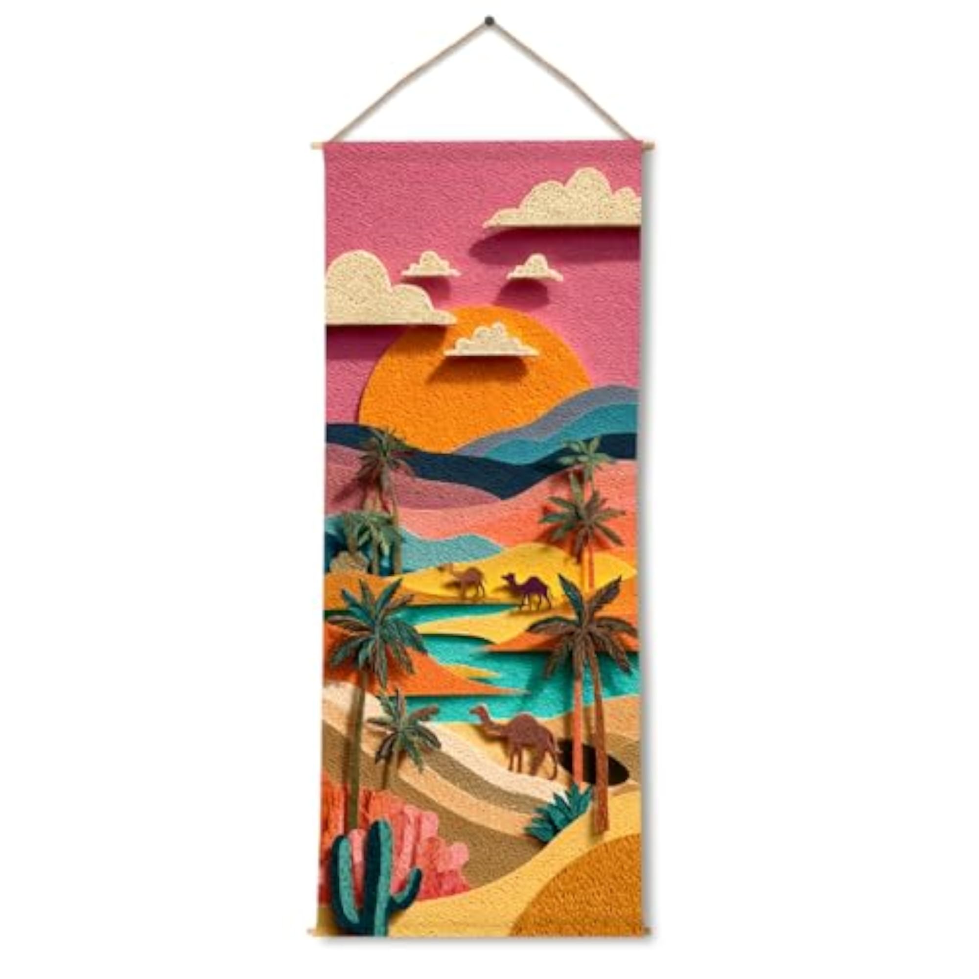 Nature Theme Wall Hanging Tapestry 24x60 In